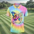 We Believe In Miracles Cancer Ribbon Polo Shirt, Golf Shirts For Men, Mens Golf Apparel