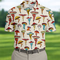 Funny Mushroom Legs Pattern Golf Polo Shirt, Printed Golf Shirts, Golf Polo Shirts For Men