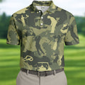 Golf Pose Camo Golf Shirt, Golf Tops For Men, Golf Shirts For Men, Golf Gift For Men