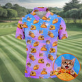 Funny Taco Cat Galaxy Pattern Golf Shirt, Mens Golf Apparel, Polo Shirts For Men