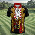 Pirate Captain Outfit Golf Shirt, Swashbuckler Costume Design, Golf Shirt For Men