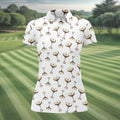 Expresso Martini Doodle Seamless Pattern Hawaiian Golf Shirt, Women's Golf Tops