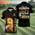 I'm A Simple Man I Like Playing Golf & Beer Custom Funny Golf Polo Shirt, Dad Golf Gifts