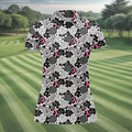 Pink Ribbon Floral Paisley Breast Cancer Golf Shirt, Women’s Golf Tops, Ladies Golf Shirts