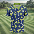 Margarita Cocktail Golf Shirt, Tropical Lime Drink Pattern, Golf Shirt For Men