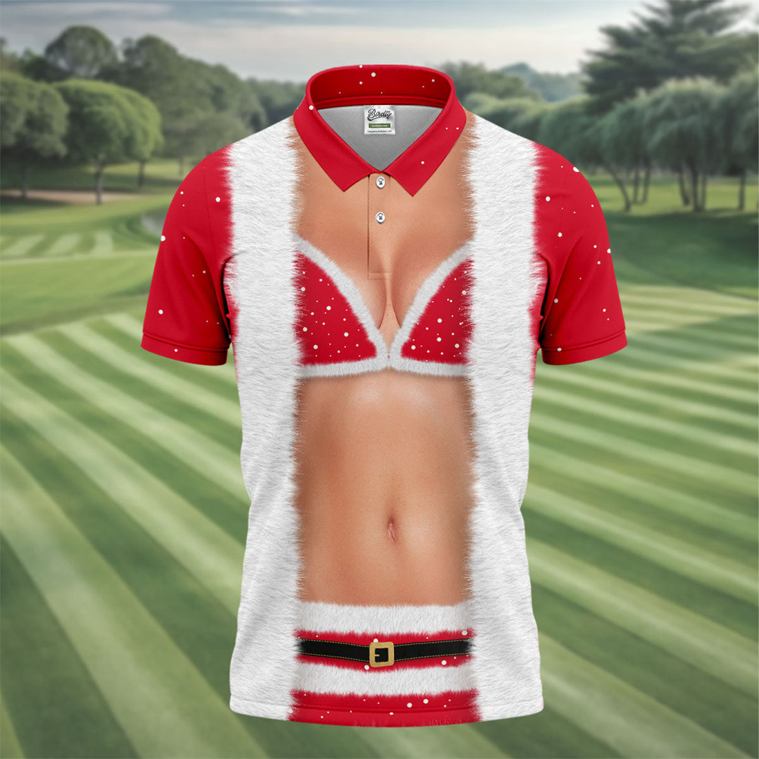Funny Mrs Claus Costume Christmas Golf Shirt, Men's Golf Shirt, Hawaiian Golf Shirt, Printed Golf Shirts