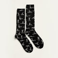 Funny Skeleton Black Men Golf Socks, Best Socks For Men, Fun Socks, Christmas Golf Gift