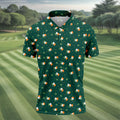 Blue White Orange Confetti Balloons Irish Flag St Patrick's Day Golf Shirt, Golf Gift For Men, Golf Shirts For Men