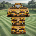 UFOs, Aliens and Cactus Desert Scene Hawaiian Golf Polo, Golf Tops For Men, Golfing Apparel