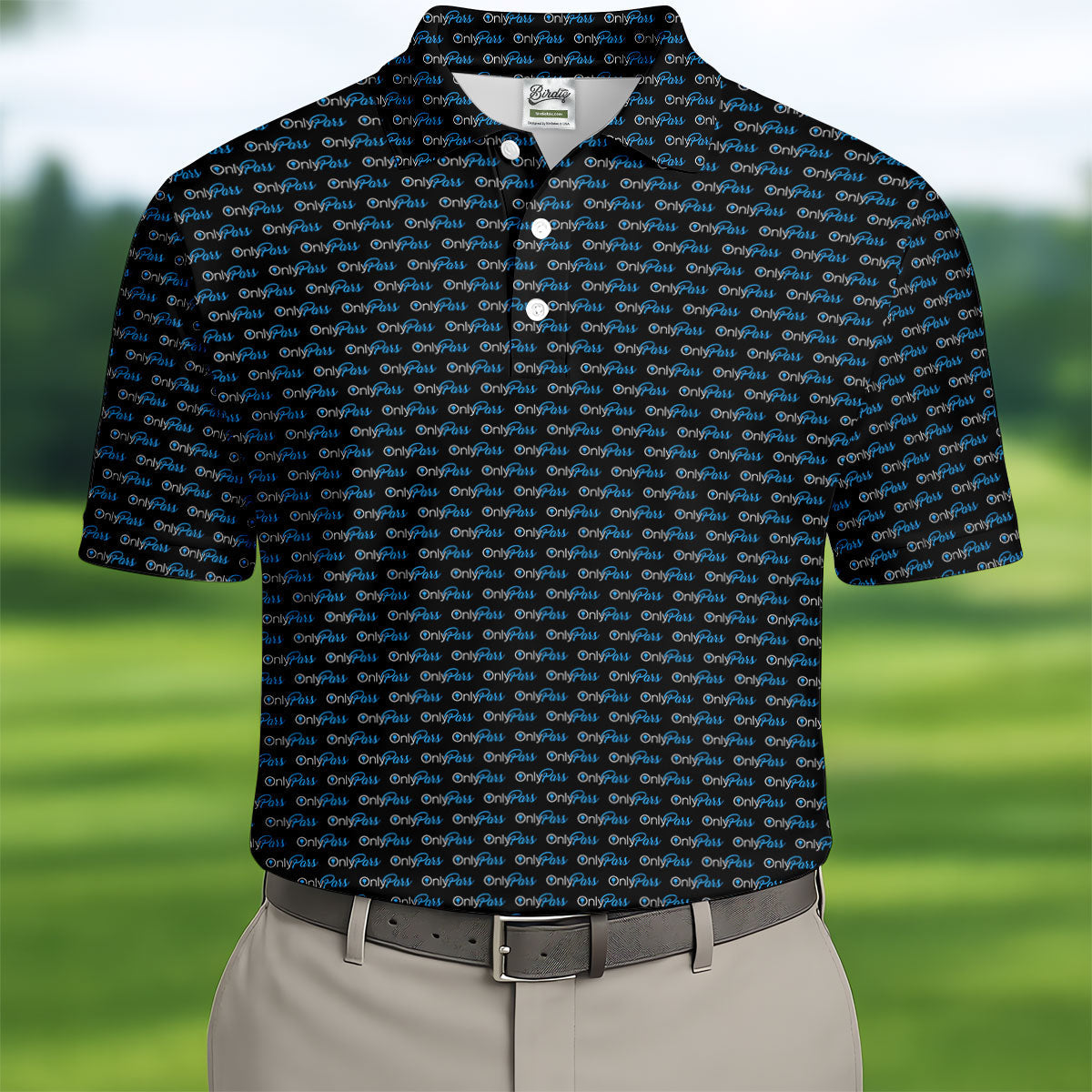 OnlyPars All Over Print Golf Shirt, Funny Golfer Humor Design, Golf Shirts For Men