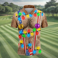 Lights Suspenders Christmas Golf Shirt, Golf Polo Shirts For Men, Mens Golf Shirts