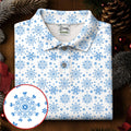 Dirty Funny Adult Humor Snowflakes White Golf Shirt, Fun Men's Golf Polos, Christmas Golf Shirt, Polo Shirts For Men