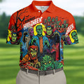 I Remember Halloween Classic Monster Golf Polo Shirt, Men's Golf Shirts, Hawaiian Golf Shirt