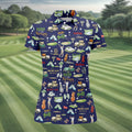 Born To Play Golf Let's Par Tee Blue Golf Shirt, Fun Women's Golf Shirts, Ladies Golf Shirts, Golfing Apparel