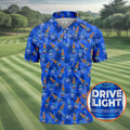 Drive Light Golf And Beer Tropical Pattern Fun Golf Shirt, Golf Tops For Men, Golf Shirts For Men