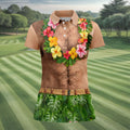 Tropical Theme Party Fun Women's Golf Shirts, Hawaiian Golf Shirt, Ladies Golf Polos