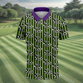 Beetle Stripe Snake Halloween Golf Polo Shirt for Men, Golf Polo Shirts For Men, Printed Golf Shirts