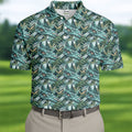 Dinosaur Head Tropical Vibe Golf Tops For Men, Polo Shirts For Men, Golf Shirts For Men