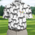 Rainbow Zebra Be Yourself Pride Month Support Golf Tops For Men, LGBT Community Polo Shirts For Men
