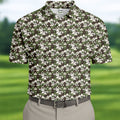 Adult Humor Camouflage Men's Golf Shirt, Funny Naughty Polo, Polo Shirts For Men