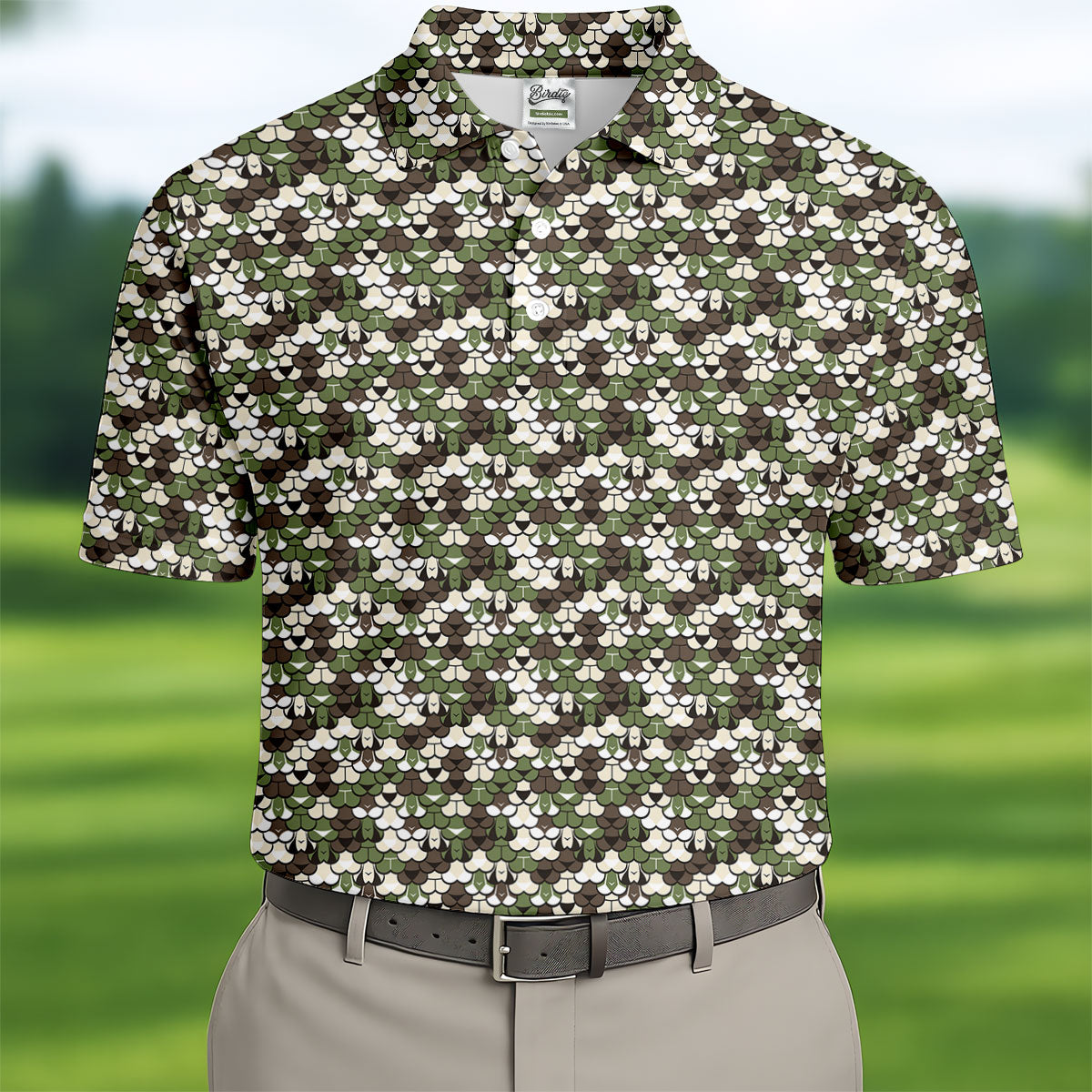 Adult Humor Camouflage Men's Golf Shirt, Funny Naughty Polo, Polo Shirts For Men