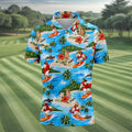 Funny Beach Surfer Jesus Hawaiian Golf Shirt, Mens Golf Polo, Printed Golf Shirts