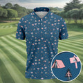 Funny Adult Humor Camping Men's Golf Shirt, Golf Polo Shirts For Men, Printed Golf Shirts