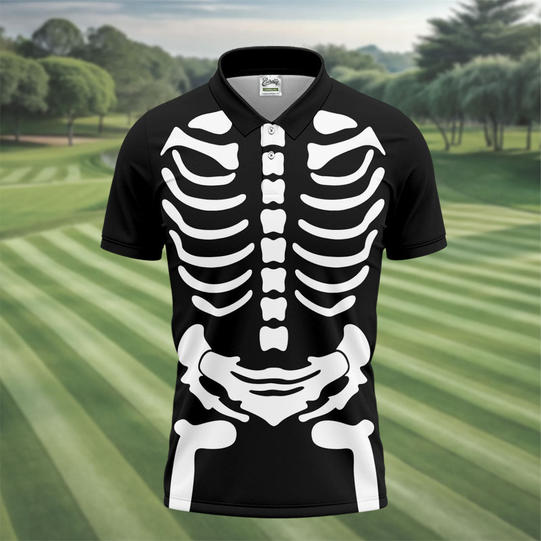 Halloween Skeleton Costume Golf Shirt, Men's Golf Shirt, Hawaiian Golf Shirt For Men