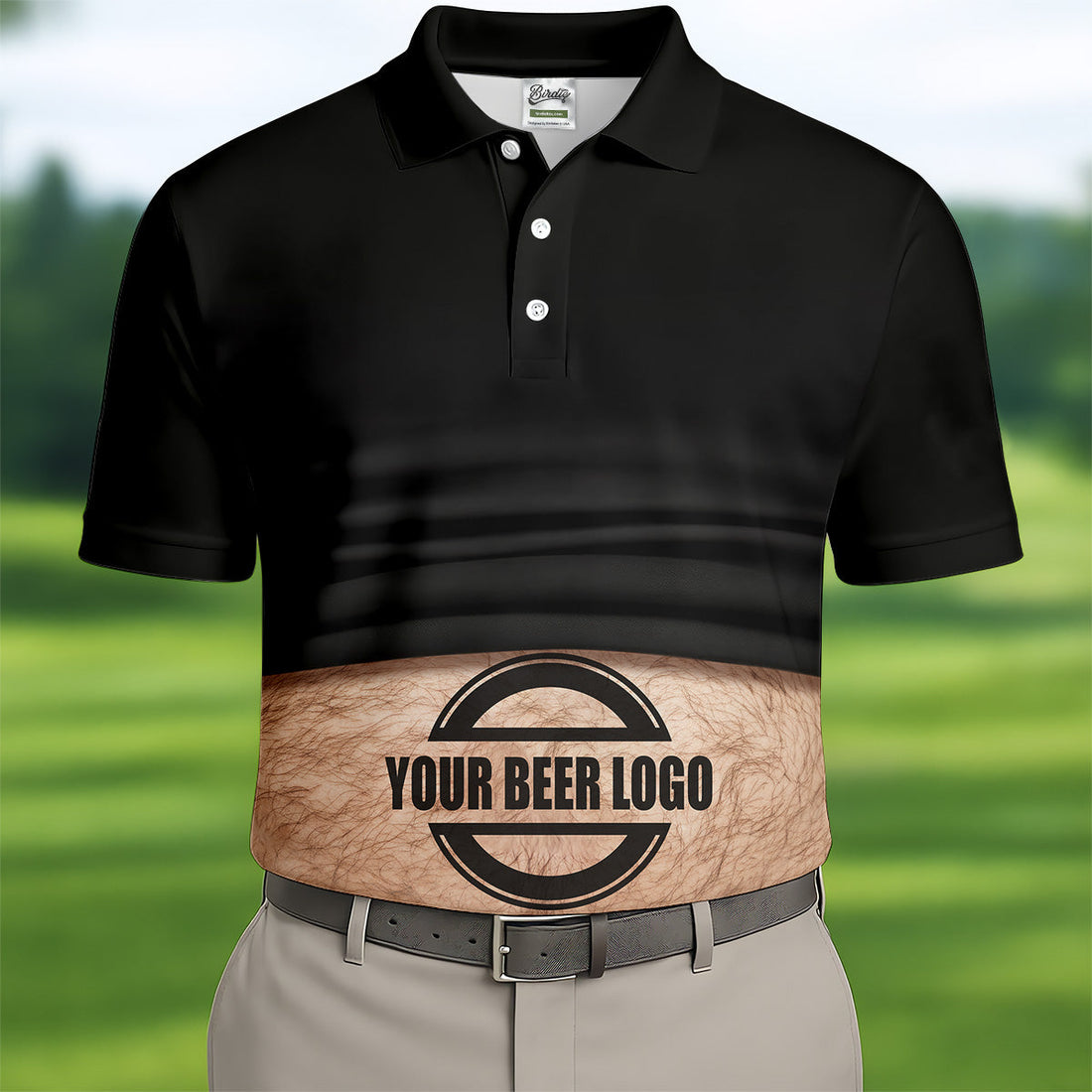 Custom Beer Logo Golf Shirt, Men's Funny Golf Polo Shirts, Unique Gift For Golfer, Fun Golf Shirts For Men