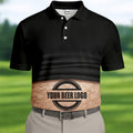 Custom Beer Logo Golf Shirt, Men's Funny Golf Polo Shirts, Unique Gift For Golfer, Fun Golf Shirts For Men