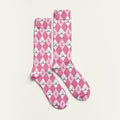Breast Cancer Pink Argyle Pattern Golf Socks, Christmas Golf Gift, Gifts For Golf Lovers, Golfing Apparel