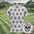 Sugar Skull Paisley Pattern Golf Polo Shirt, Hawaiian Golf Shirt, Golf Polo Shirts For Men