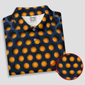3D Effect Circular Pattern Orange Golf Shirt, Cool Golf Outfit, Women Golf Top, Ladies Golf Shirts