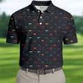 Funny Colorful Panty Butt Pattern Golf Polo Shirt, Printed Golf Shirts, Men's Golf Shirt