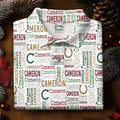 Cameron Pattern Christmas Golf Tops For Men, Christmas Golf Shirt, Men Golf Apparel