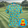 Funny Bikini Rubber Duck Golf Polo Shirt, Hawaiian Golf Shirt, Golf Polo Shirts For Men