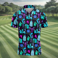 Haunted Ghost Halloween Hawaiian Golf Shirt, Mens Golf Shirts, Golf Polo Shirts For Men