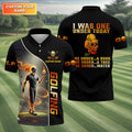 I Was One Under Today Custom Men's Golf Polo Shirt, Funny Skull Golf Shirt, Dad Golf Gift