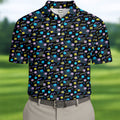 90s Dice Memphis Style Black Golf Shirt, Cute Golf Shirt, Polo Shirts For Men, Golf Shirts For Men