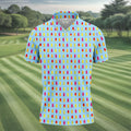 Colorful Popsicle Summer Pattern Golf Shirt, Mens Golf Polo, Printed Golf Shirts