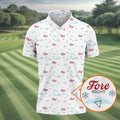 Fore Right Men's Funny Golf Shirts, Golf And Beer Polo Shirts For Men, Golf Shirts For Men
