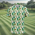 Mini Golf Course Seamless Pattern Men's Golf Polo Shirts, Performance Golf Polos, Golf Shirts For Men