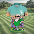 Retro Desert Bearded Golfer Men's Golf Shirt, Hawaiian Golf Shirt, Mens Golf Apparel