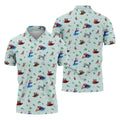 Playful Cartoon Golf Polo Shirt, Golf Gifts For Men, Golf Gift Ideas