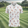 Retro Pin Up Martini Cocktail Hawaiian Golf Shirt, Golf Shirts For Men, Hawaiian Golf Shirt