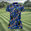 Dinosaur Mummy Pumpkin Halloween Polo Shirt, Golf Shirts For Women, Women’s Golf Apparel