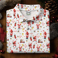 Ho Ho Ho Santa Golf Tops For Men, Christmas Golf Shirt, Fun Golf Shirts For Men, Polo Shirts For Men