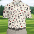 Old School Tattoo Flash Pattern Golf Polo Shirt, Men's Golf Shirt, Printed Golf Shirts