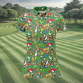 Tropical Tiki Parrot Island Hawaiian Golf Polo Shirt, Women's Golf Polo, Performance Golf Shirt