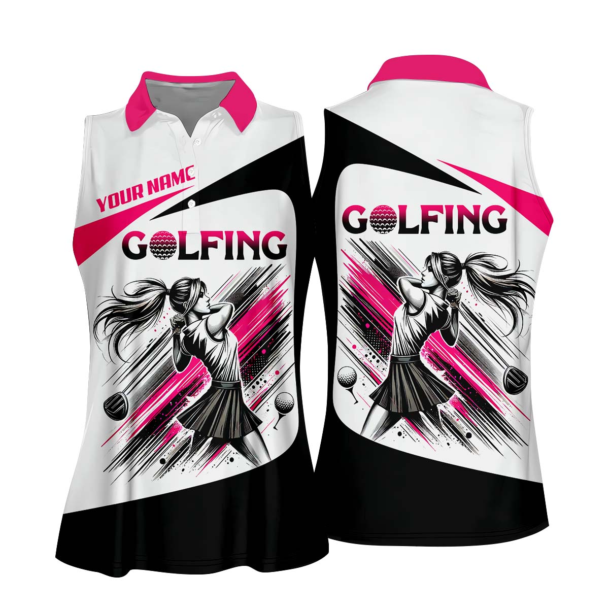 Custom Womens Golf Polo Shirt, Golfing Apparel, Womens Golf Gifts
